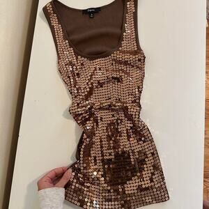 Y2k express sequin tank insane